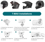 FreedConn T-Max S Pro Ενδοεπικοινωνία Μονή για Κράνος Μηχανής με Bluetooth
