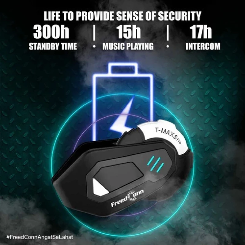 FreedConn T-Max S Pro Ενδοεπικοινωνία Μονή για Κράνος Μηχανής με Bluetooth