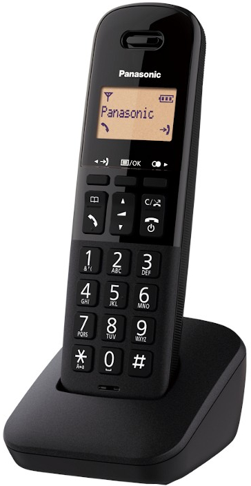 Ασύρματο Ψηφιακό Τηλέφωνο Panasonic KX-TGB610GRB Μαύρο με Χτυπημένη Συσκευασία