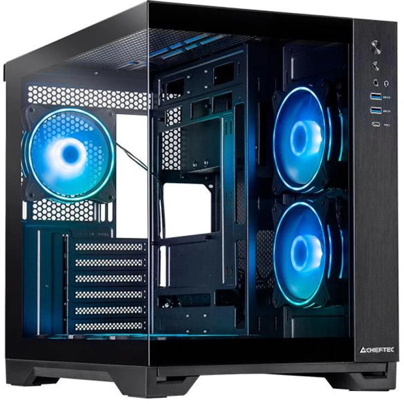 Case|CHIEFTEC|VISIO GM-30B-TG-OP|MidiTower|Case product features Transparent panel|Not included|ATX|MicroATX|MiniITX|Colour Black|GM-30B-TG-OP