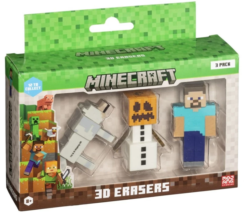 Σετ γομών 3D Minecraft MC4021B 3 Τεμάχια