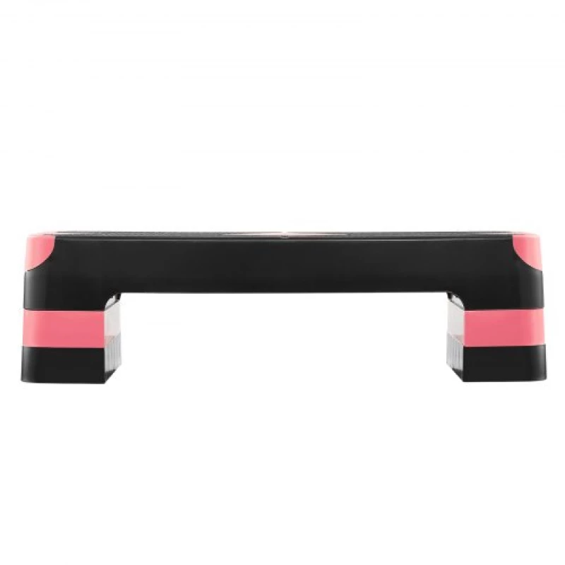 VEVOR Aerobic Exercise Step Platform Adjustable Workout Stepper 4 Riser Red
