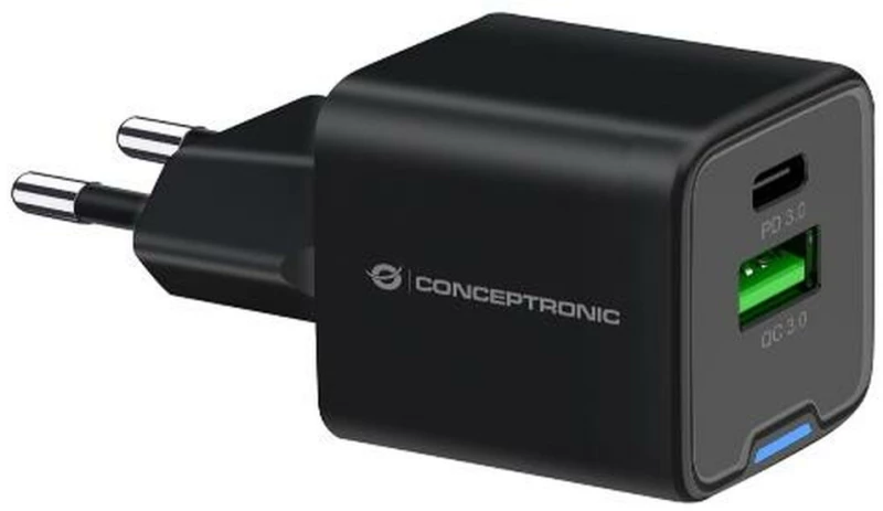 Φορτιστής Τοίχου Conceptronic 120550303101 Λευκό Μαύρο 20 W