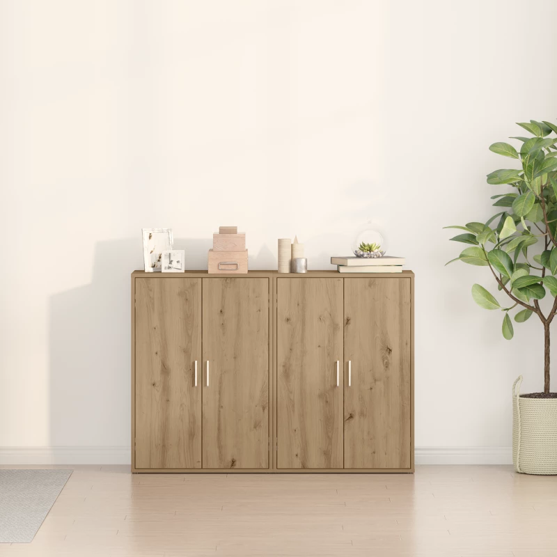 vidaXL Μπουφέ 2 τεμάχια Δρυς 60x31x84 εκ. Επεξεργασμένο Ξύλο