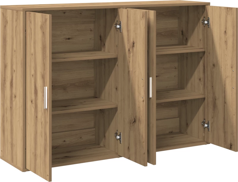 vidaXL Μπουφέ 2 τεμάχια Δρυς 60x31x84 εκ. Επεξεργασμένο Ξύλο