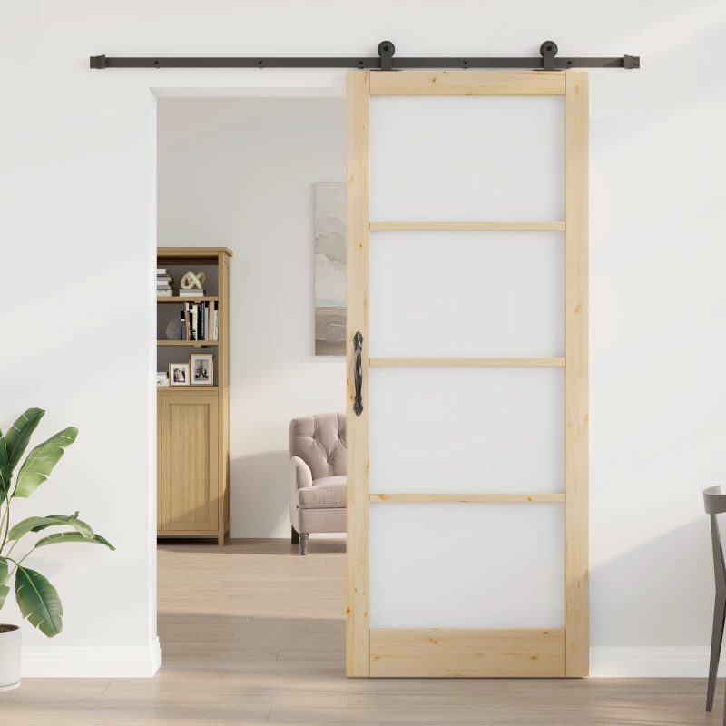 vidaXL Συρόμενη Πόρτα με Σετ Εξαρτημάτων 'ORKDAL'93x232 εκ.