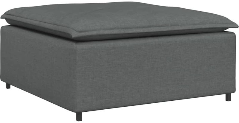 vidaXL Υποπόδιο Καναπέ Σκούρο Γκρι 100 x 100 x 48 εκ.