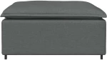 vidaXL Υποπόδιο Καναπέ Σκούρο Γκρι 100 x 100 x 48 εκ.