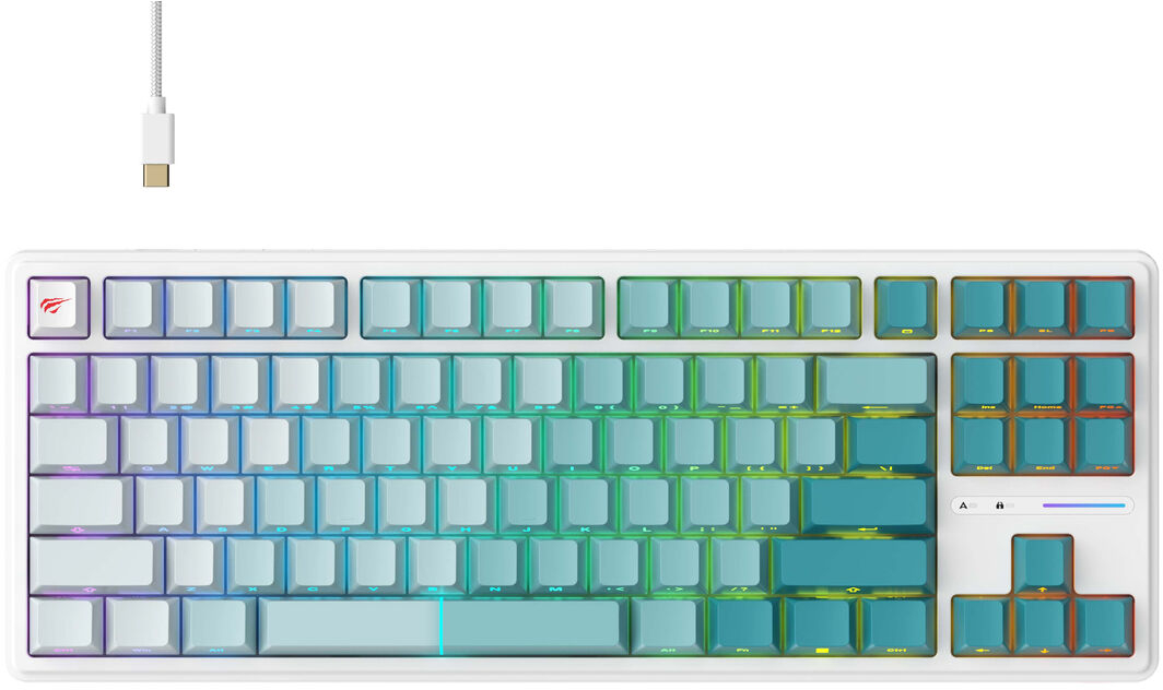 Πληκτρολόγιο Havit KB901Lwg Λευκό