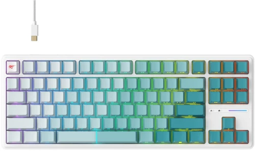 Πληκτρολόγιο Havit KB901Lwg Λευκό