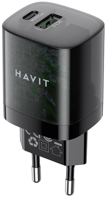 Φορτιστής Τοίχου Havit UC303 EU Μαύρο 30 W