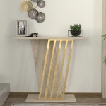 Κονσόλα Gravity Megapap χρώμα travertine - χρυσό 90x29,6x76,8εκ.