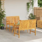 vidaXL Σετ Lounge Κήπου 3 Τεμαχίων Μασίφ Ξύλο Ακακίας