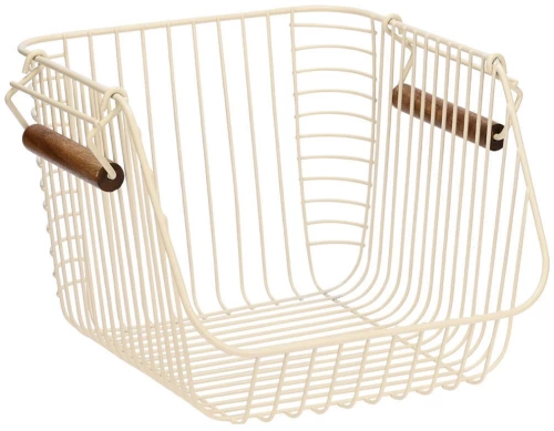 ESTIA ΚΑΛΑΘΙ ΟΡΓΑΝΩΣΗΣ ALLURE ΜΕΤΑΛΛΙΚΟ 26.5x29.5x21.5cm ΣΤΟΙΒΑΖΟΜΕΝΟ IVORY