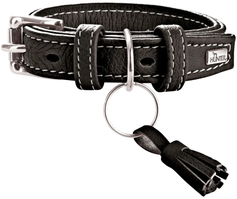 Περιλαίμιο Δερμάτινο Σκύλου Hunter Collar Cannes 55 M (3,5 x 39 - 47 cm) Μαύρο