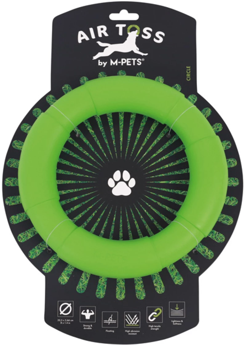 Παιχνίδι Σκύλου M-Pets Air Toss Floating Circle 20,5x3,66cm Πράσινο