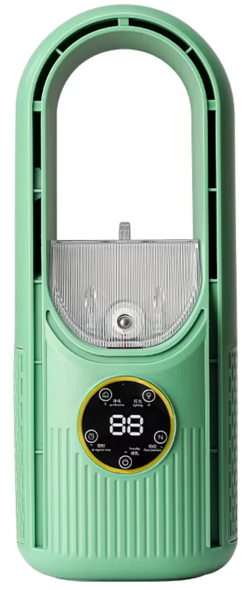 Μίνι Ανεμιστηράκι Χειρός με Σύστημα Υδρονέφωσης, LED Φωτισμό & USB - 30 x 10 cm SDS-27506 - Πράσινο