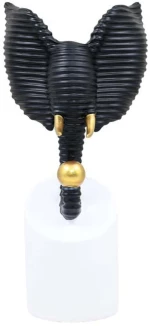Διακοσμητική Φιγούρα Elephant 374-225-492 14x12x28cm Multi-Black Πολυρεσίνη