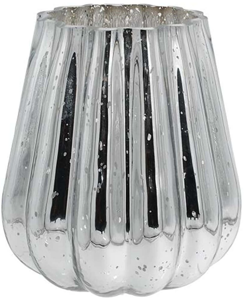 Κηροπήγιο 374-224-383 19cm Silver Γυαλί