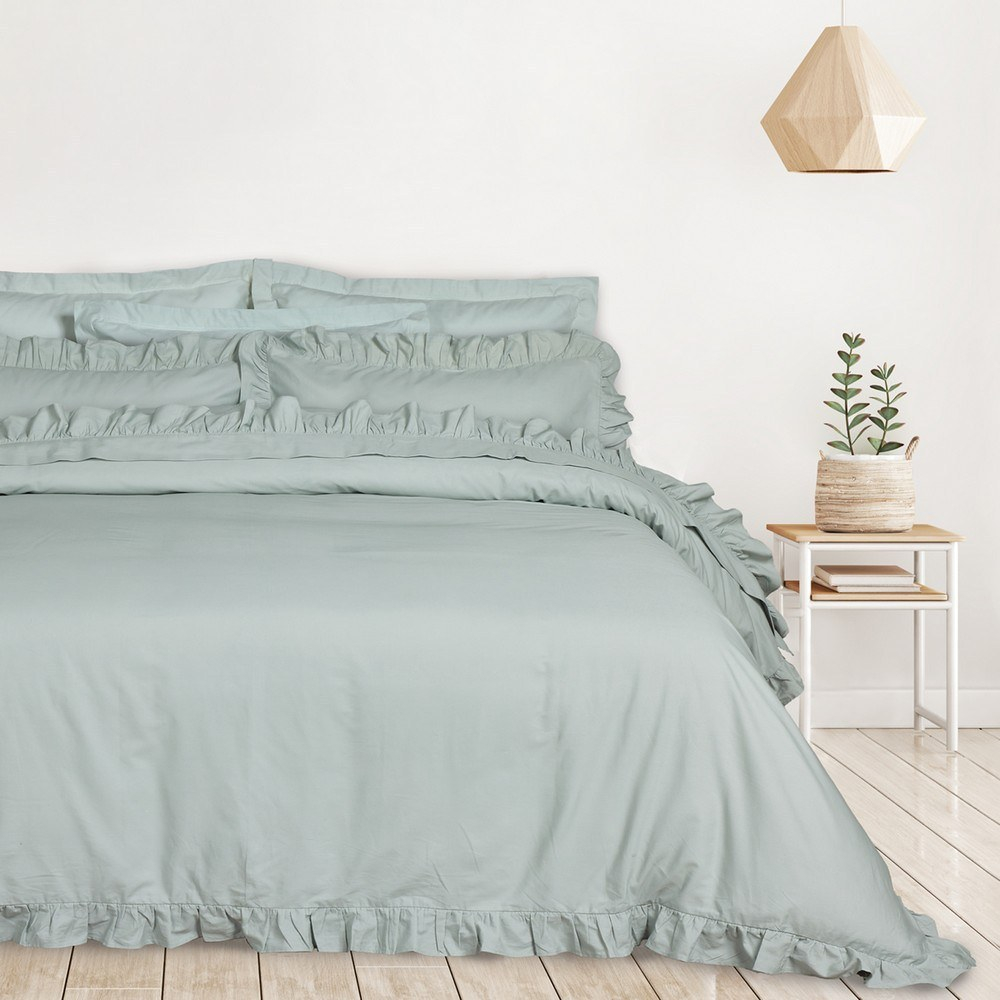 Παπλωματοθήκη Daily 3166 (Σετ 3τμχ) Mint Das Home Queen Size 220x240cm 100% Βαμβάκι