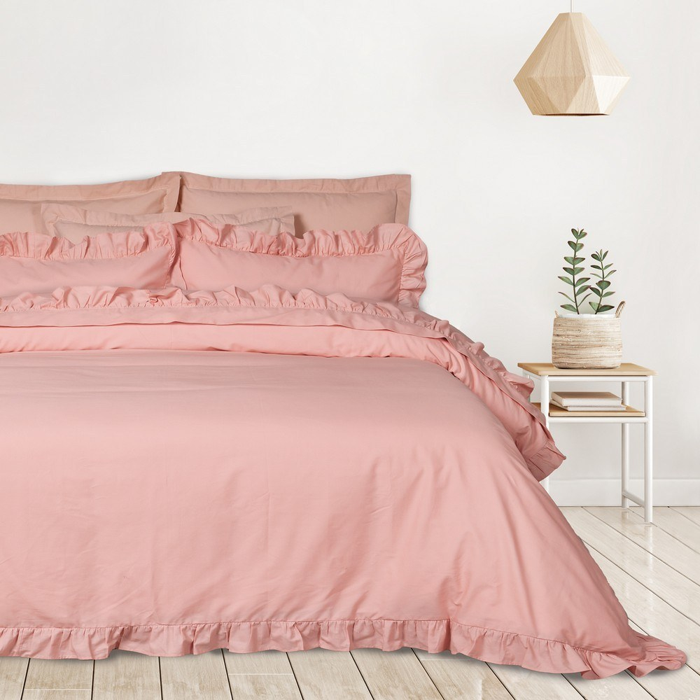 Σεντόνια Daily 3169 (Σετ 4τμχ) Pink Das Home Queen Size 240x270cm 100% Βαμβάκι