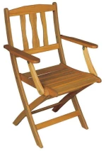 Πολυθρόνα Ξύλινη Πτυσσόμενη Yellow Balau C4168 61x55x87 Natural