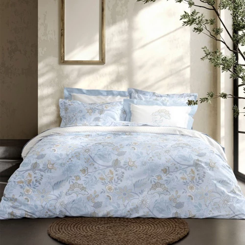 Σεντόνια Jacobus (Σετ 4τμχ) Blue-Multi Nima King Size 270x280cm 100% Βαμβακοσατέν