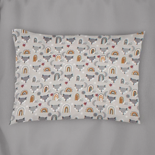 Μαξιλαροθήκη Παιδική Fox 527 Grey DimCol 35X45 35x45cm 100% Βαμβάκι