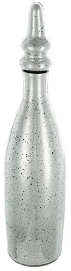 Βάζο Διακοσμητικό Με Πώμα 70455 14x14x53cm Silver Artekko Γυαλί