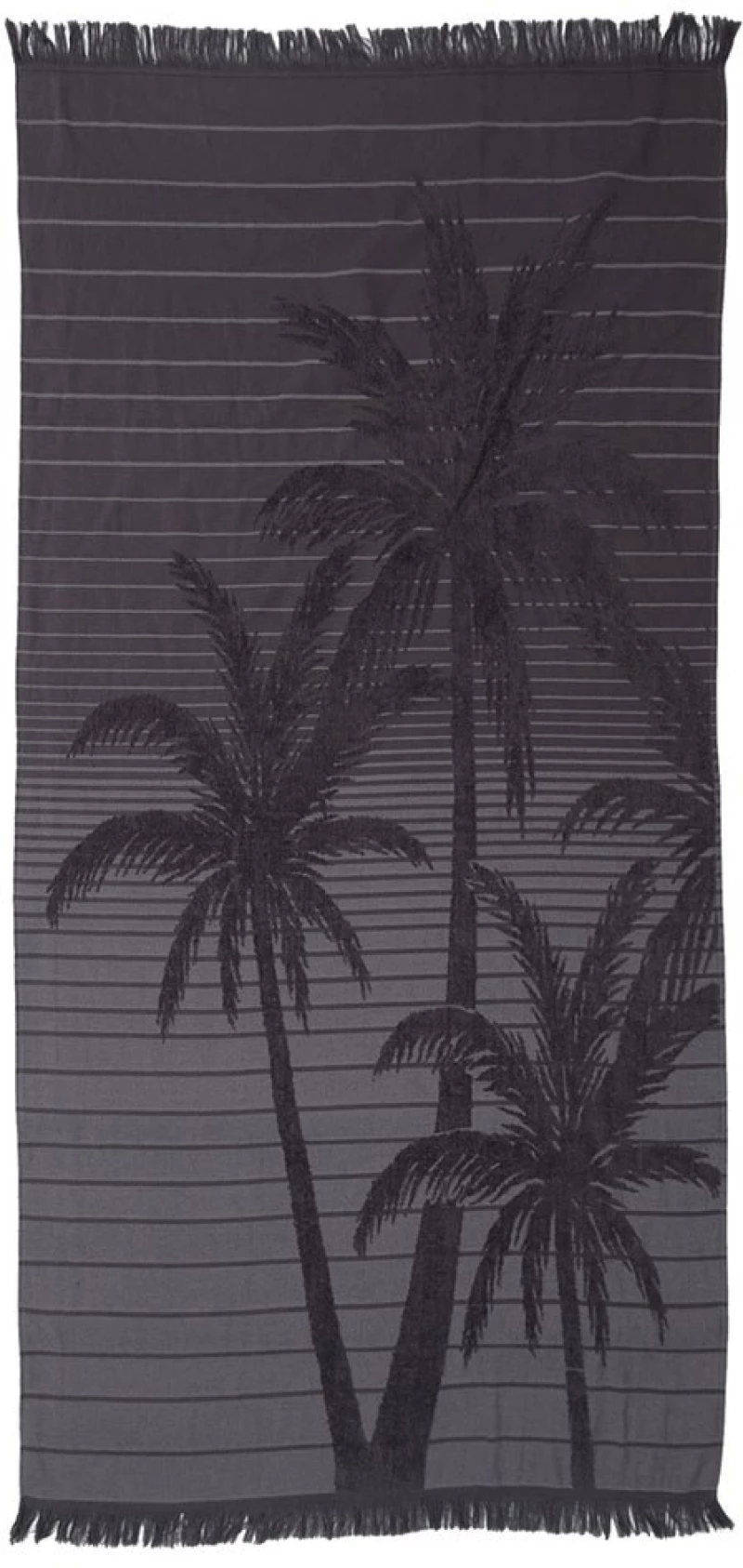 Πετσέτα Θαλάσσης Miami 2 Dark Grey Anna Riska Beach 90x170cm 100% Βαμβάκι