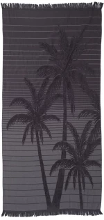 Πετσέτα Θαλάσσης Miami 2 Dark Grey Anna Riska Beach 90x170cm 100% Βαμβάκι