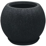 Κασπώ Ριγωτό 06-10012-M Φ37x30cm Black Marhome Πολυρεσίνη