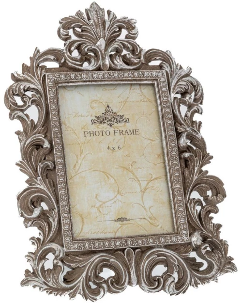 Κορνίζα Σκαλιστή 89738 20x2x29cm Silver Πολυρεσίνη