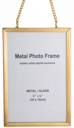 Κορνίζα Με Αλυσίδα 84543 10x15cm Gold Μέταλλο