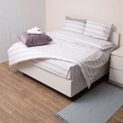 Κουβερλί Premium 5011 (Σετ 2τμχ) Grey Anna Riska Single 160x240cm 100% Βαμβάκι