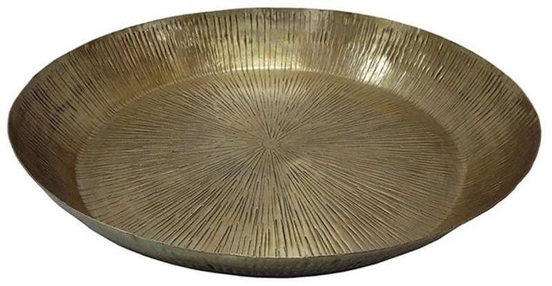 Διακοσμητικός Δίσκος Erdus 027072 41x41x6cm Gold Αλουμίνιο