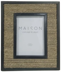 Κορνίζα Για Φωτογραφία 13x18cm Juno 032638 29x25x2cm Natural-Black Γυαλί,Seagrass