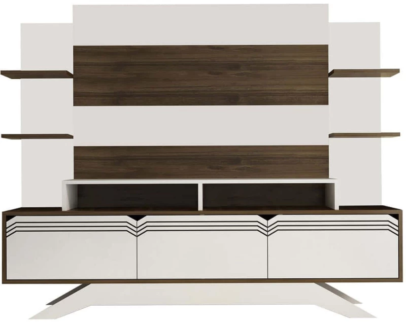 Σύνθεση Τηλεόρασης Delpi 875ZNA3027 180x29,5x148,6cm Walnut-White