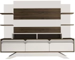Σύνθεση Τηλεόρασης Delpi 875ZNA3027 180x29,5x148,6cm Walnut-White