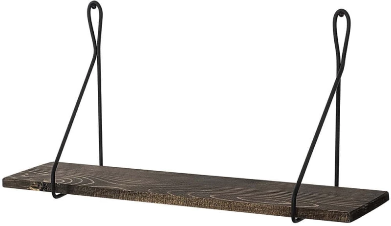 Ράφι Τοίχου Amaryllis 491CRT1124 60x15x27cm Walnut-Black