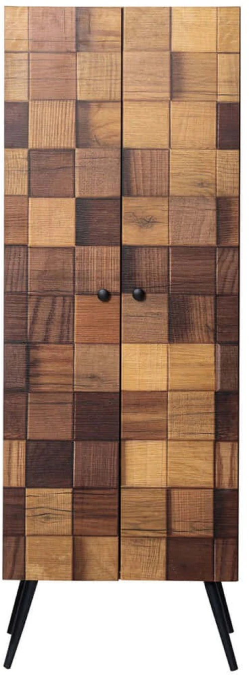 Παπουτσοθήκη - Ντουλάπι Kofin 854KLN4724 51x32x140cm Brown Μοριοσανίδα, Μέταλλο