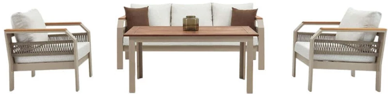 Σαλόνι Κήπου Morento (Σετ 4Τμχ) 561CLR1140 Beige Five Seater