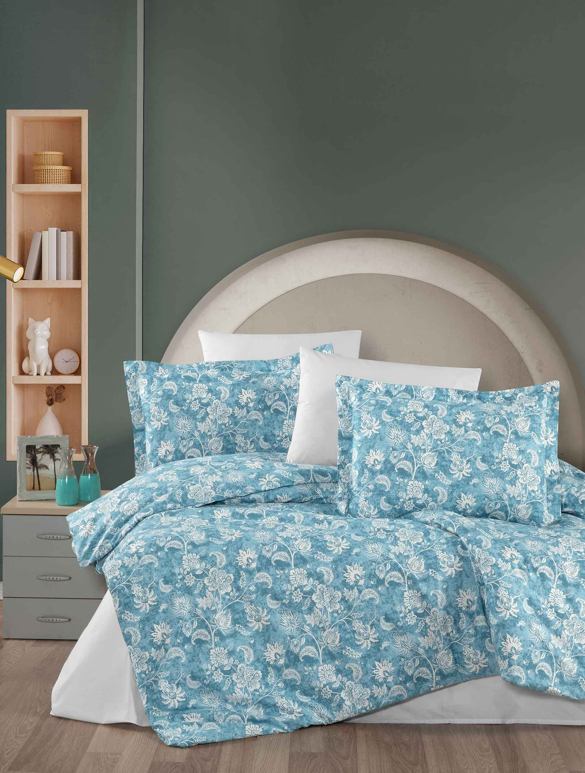 Σετ Σεντόνια LUMINUS Μπλε Σετ σεντόνια διπλά: 200 x 260 + 2 μαξιλαροθήκες 52 x 72 εκ. MADI