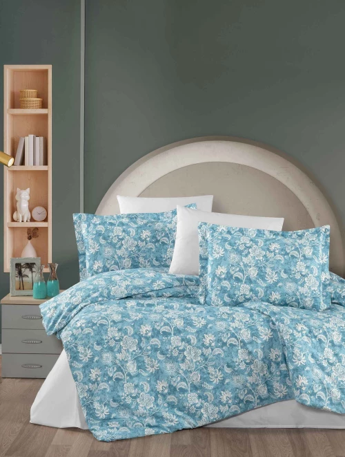 Σετ Σεντόνια LUMINUS Μπλε Σετ σεντόνια διπλά: 200 x 260 + 2 μαξιλαροθήκες 52 x 72 εκ. MADI