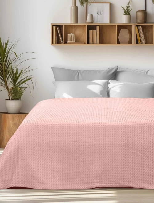 Κουβέρτα Πικέ PIKONA PINK Ροζ Κουβέρτα Πικέ: 170 x 240 εκ. MADI