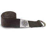 Ζώνη Γιόγκα (Ιμάντας) Yoga Pilates Strap D-Ring Cotton Grey XL 270cmX4cm