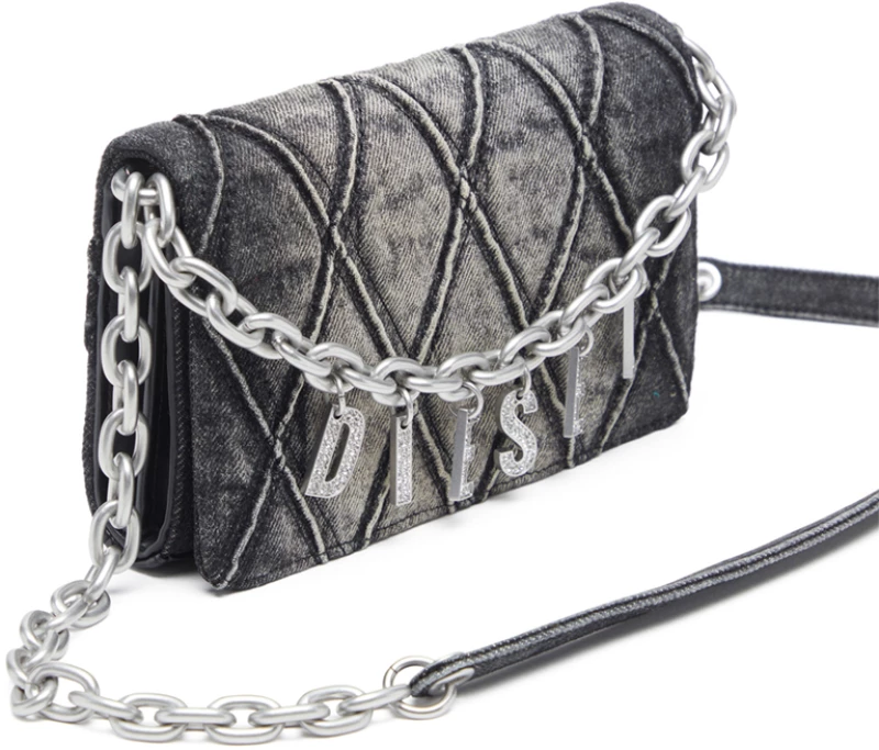 DIESEL CHARM-D STRAP CROSSOVER WALLET WOMEN DIESEL ΜΑΥΡΟ (X10281-P6330-T8013)