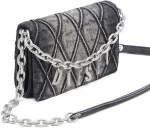 DIESEL CHARM-D STRAP CROSSOVER WALLET WOMEN DIESEL ΜΑΥΡΟ (X10281-P6330-T8013)