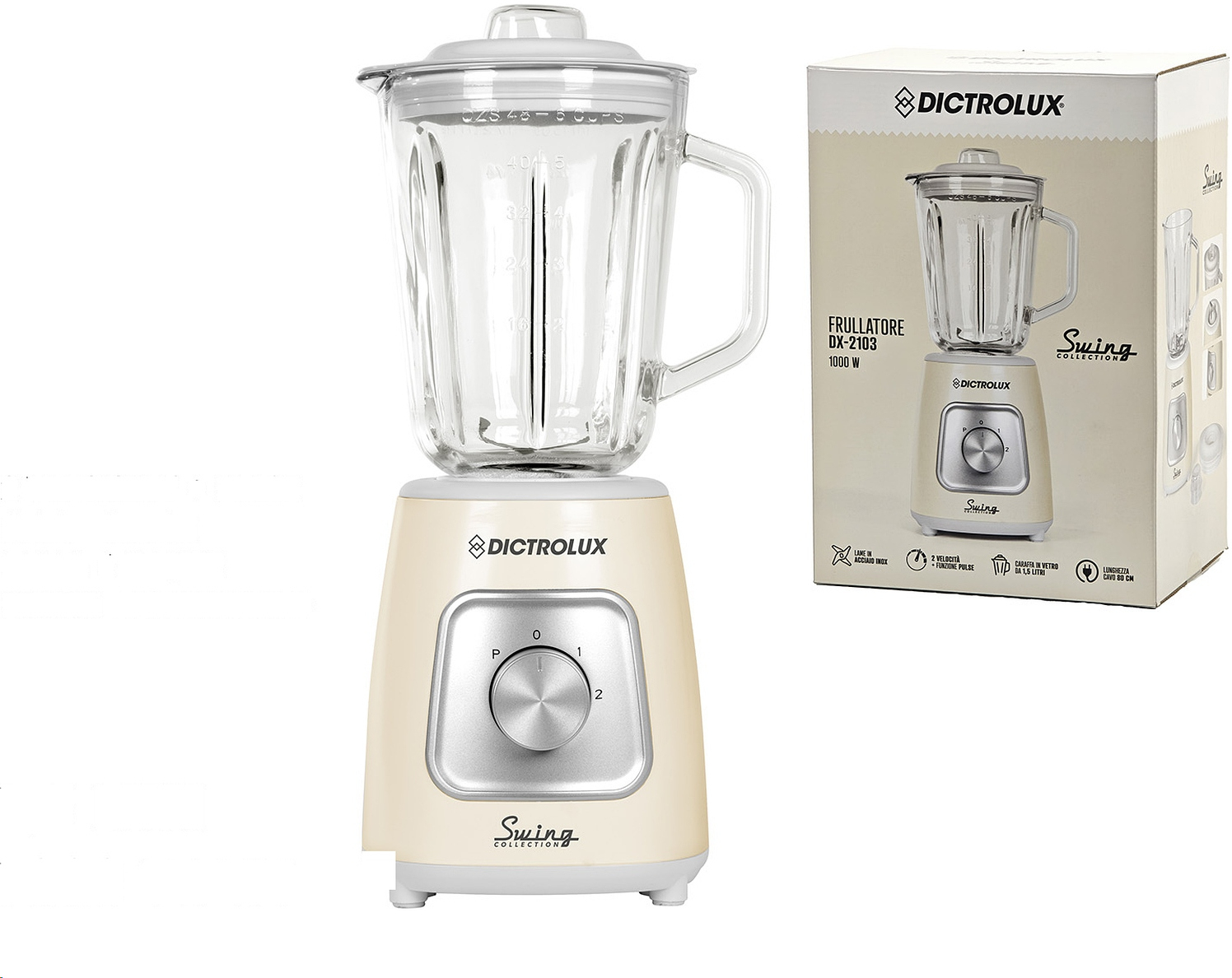 Μπλέντερ Dictrοlux Κρέμ 1.5lt 1000W