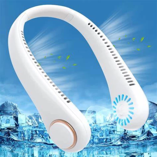 Επαναφορτιζόμενο Ανεμιστηράκι Λαιμού USB Κωδ.00012 Λευκό